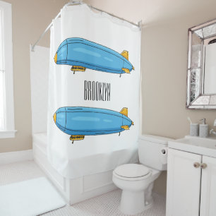 Rideaux De Douche Illustration de dessin sur les navires