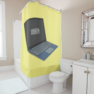 Rideaux De Douche Illustration de dessin sur ordinateur portable