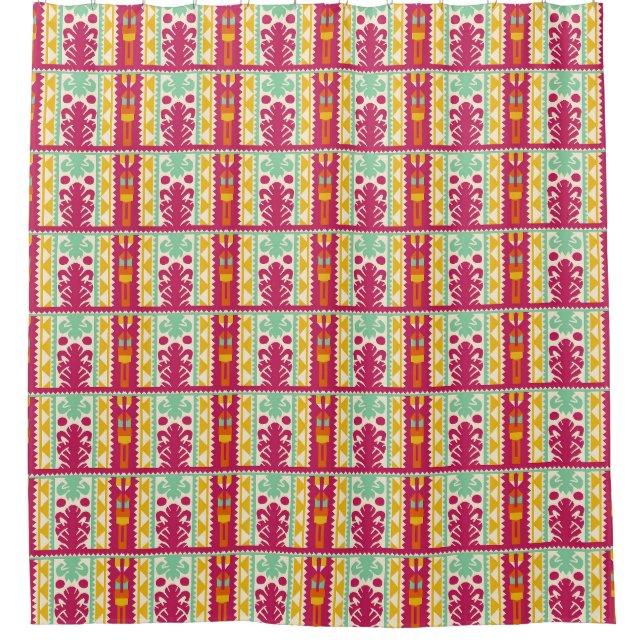 Rideaux De Douche Illustration de la conception de textiles traditio (Devant)