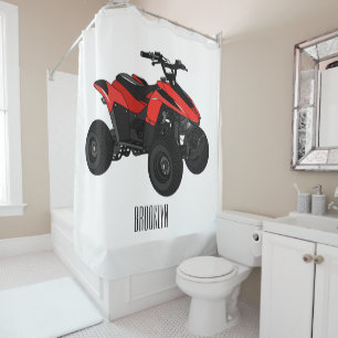 Rideaux De Douche Illustration de Quad bike atv