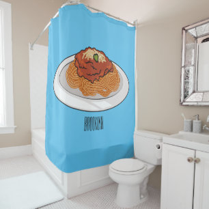 Rideaux De Douche Illustration de Spaghetti