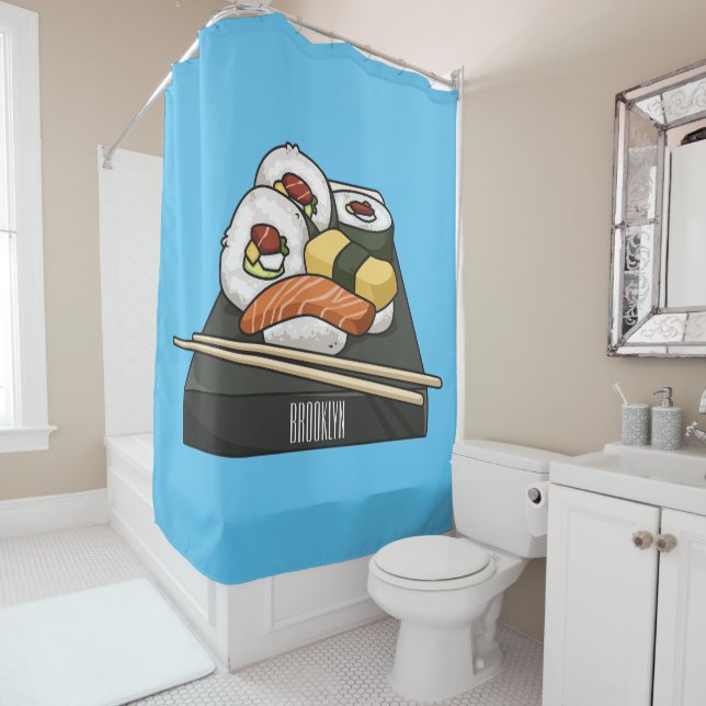 Rideaux De Douche Illustration de sushi (En situation)