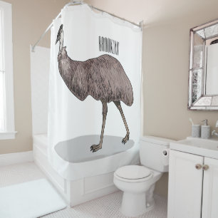 Rideaux De Douche Illustration d'Emu bird
