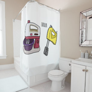 Rideaux De Douche Illustration du mixer