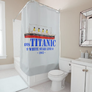 Rideaux De Douche Illustration du RMS Titanic - White Star Line 1912