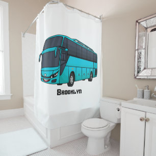 Rideaux De Douche Illustration d'un autobus à passagers moderne