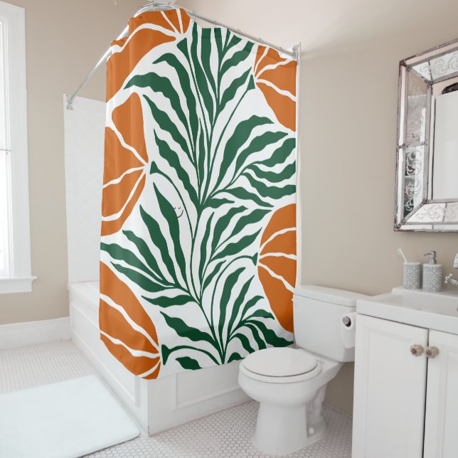 Rideaux De Douche Illustration florale (En situation)