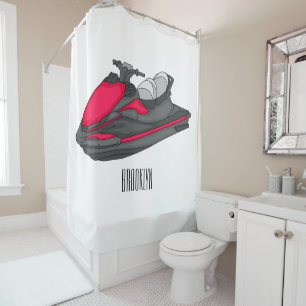 Rideaux De Douche Illustration Jet ski