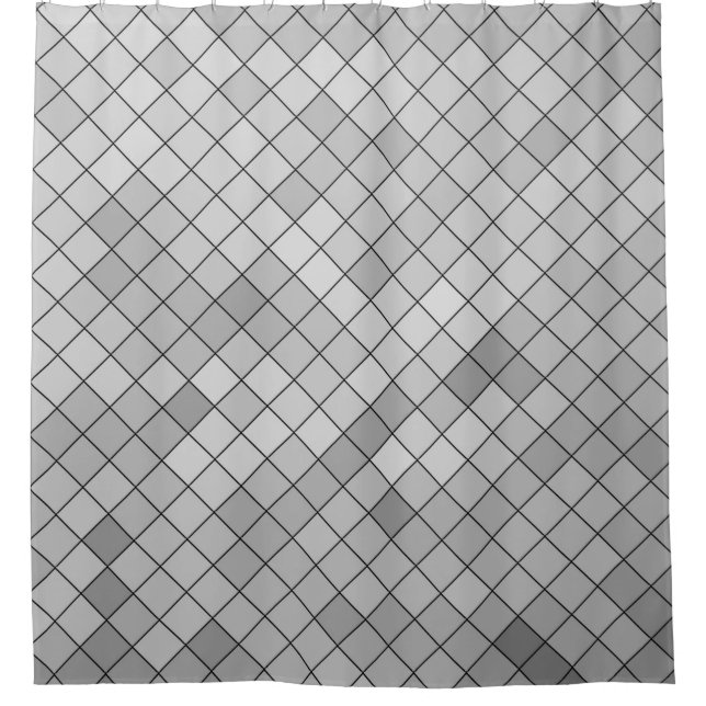 Rideaux De Douche Illustration polygonale grise, composée de tria (Devant)