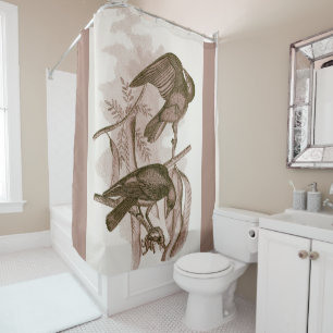 Rideaux De Douche Image de Merles Corbeaux