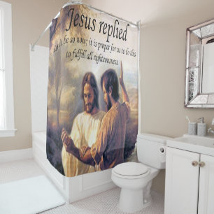 Rideaux De Douche Image une de baptême de Jésus-Christ