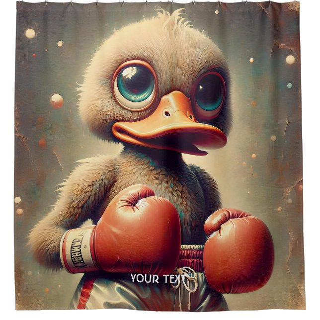 Rideaux De Douche Imaginaire Cute Canard Gants de boxe (Devant)