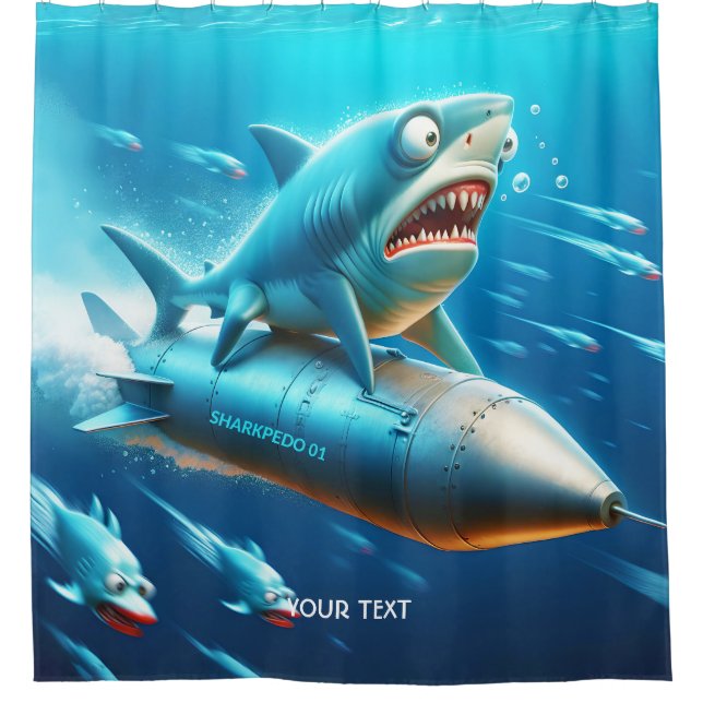 Rideaux De Douche Imaginaire Cute Requin Torpedo Mer (Devant)