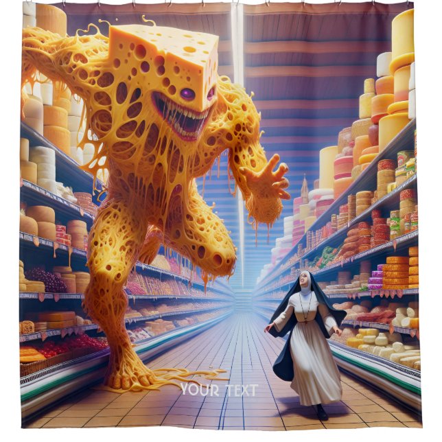 Rideaux De Douche Imaginaire Cute Shop Fromage Nun (Devant)