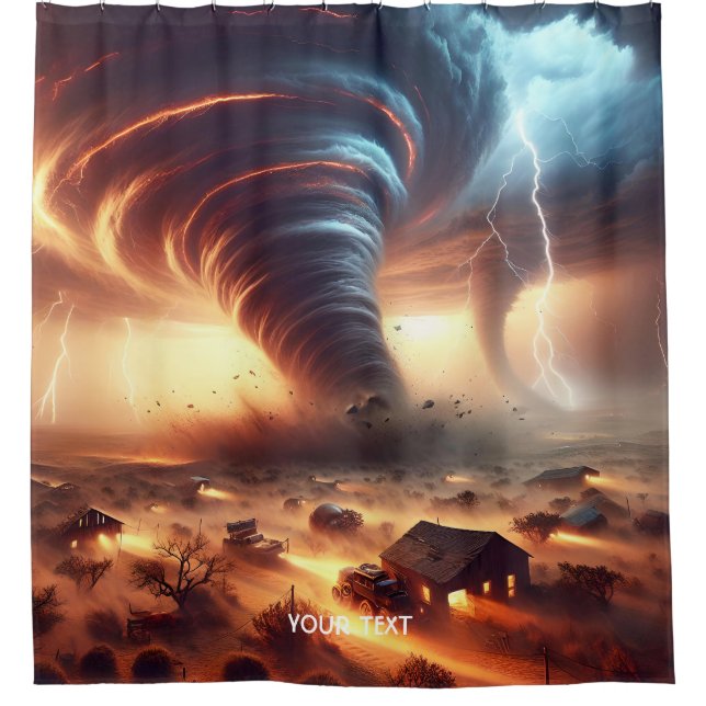 Rideaux De Douche Imaginaire Cute Storm Desert Farm (Devant)