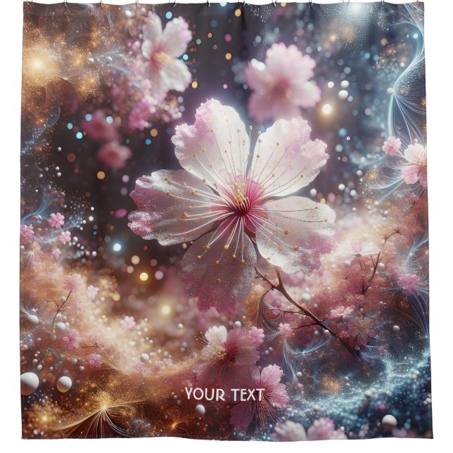 Rideaux De Douche Imaginaire Joli Sakura Fleurs roses (Devant)