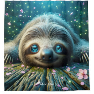 Rideaux De Douche Imaginaire mignon, Jetant Sloth