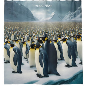 Rideaux De Douche Imaginaire mignon Vivid Beaucoup de Penguins Emper