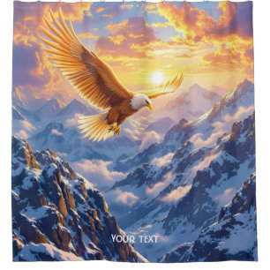 Rideaux De Douche Imaginaire Mignonne Eagle Mountains lever du solei