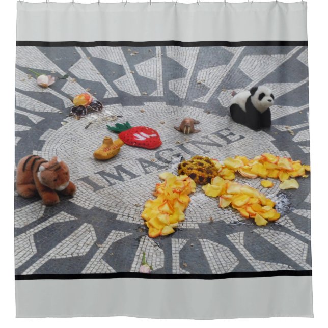 Rideaux De Douche Imagine Strawberry Fields Central Park NYC photo (Devant)