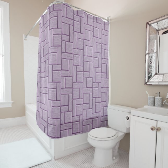 Rideaux De Douche Impression de bloc lilas (En situation)