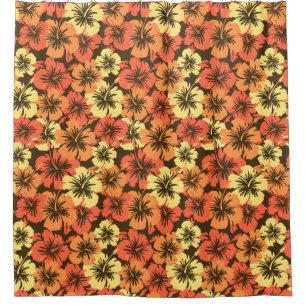 Rideaux De Douche Impression de chemise Aloha florale Hawaïenne à fl