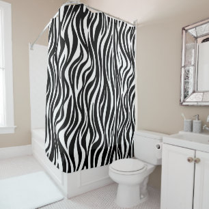 Rideaux De Douche Impression de la peau Zebra