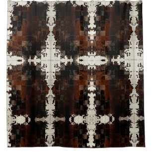 Rideaux De Douche Impression de patchwork de vache