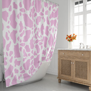 Rideaux De Douche Impression de vache rose