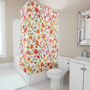 Rideaux De Douche Impression florale aquarelle