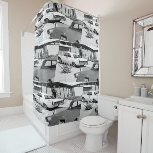 Rideaux De Douche Impression MCM Vintage Palm Springs