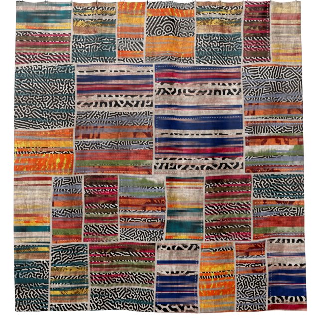 Rideaux De Douche Impression motif de la surface composée de collage (Devant)