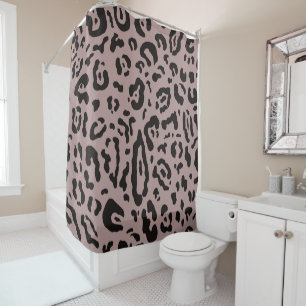 Rideaux De Douche Imprimé animal Mauve Rouge rose Guépard Léopard
