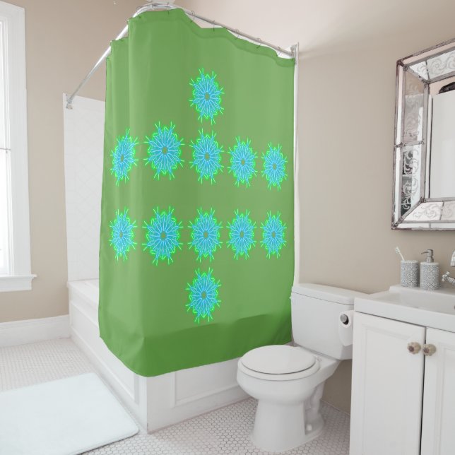 Rideaux De Douche Imprimés Kaleidoscope (En situation)