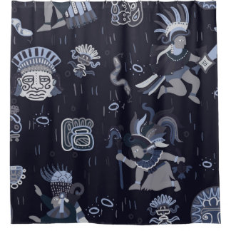 Rideaux De Douche Incas motif graphique de conception transparente
