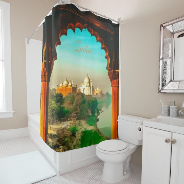 Rideaux De Douche Inde Taj Mahal (En situation)