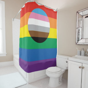 Rideaux De Douche Indicateur d'inclusion gay pride