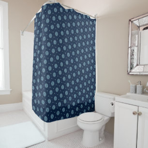 Rideaux De Douche Indigo Spirit : Boho Géométrie africaine