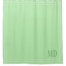 Initiales personnalisées à rayures vert clair et b