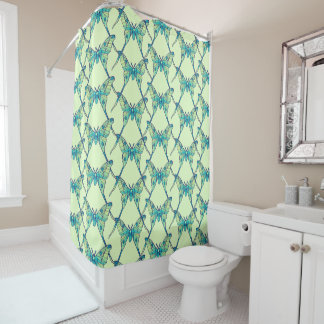 Rideaux De Douche insecte papillon Luna Moth bleu vert