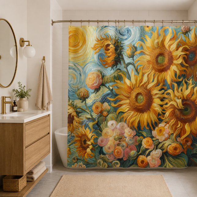 Rideaux De Douche Inspirations Tournesol (Créateur téléchargé)