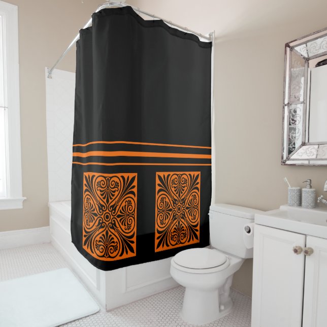 Rideaux De Douche Inspiré du grec classique (En situation)