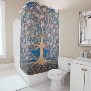 Rideaux De Douche Inspiré Par William Morris Tree Of Life