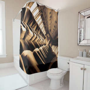 Rideaux De Douche Intérieur du train à vapeur