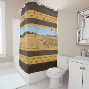 Rideaux De Douche Iowa Cornfield Paysage panoramique Photographie