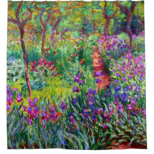 Rideaux De Douche Iris Garden Claude Monet Fine Art