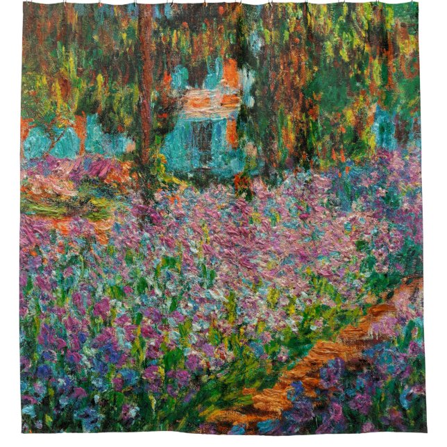 Rideaux De Douche Iris Jardin Monet Giverny fleurs (Devant)