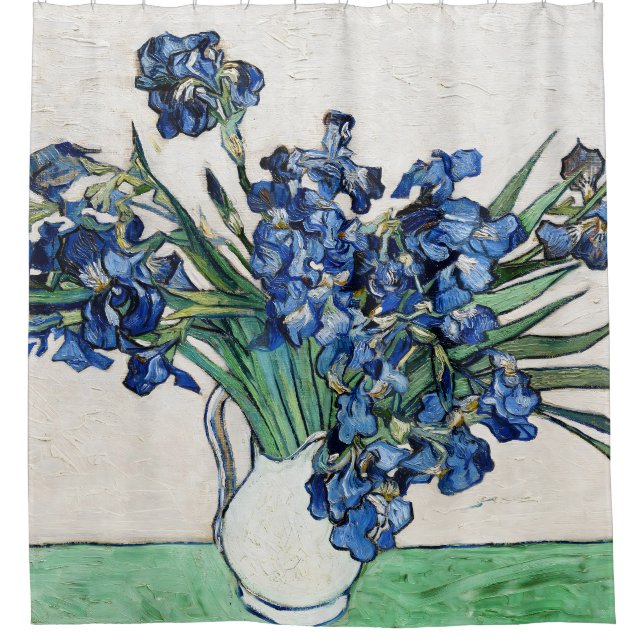 Rideaux De Douche Irises (1890) par Vincent Van Gogh (Devant)