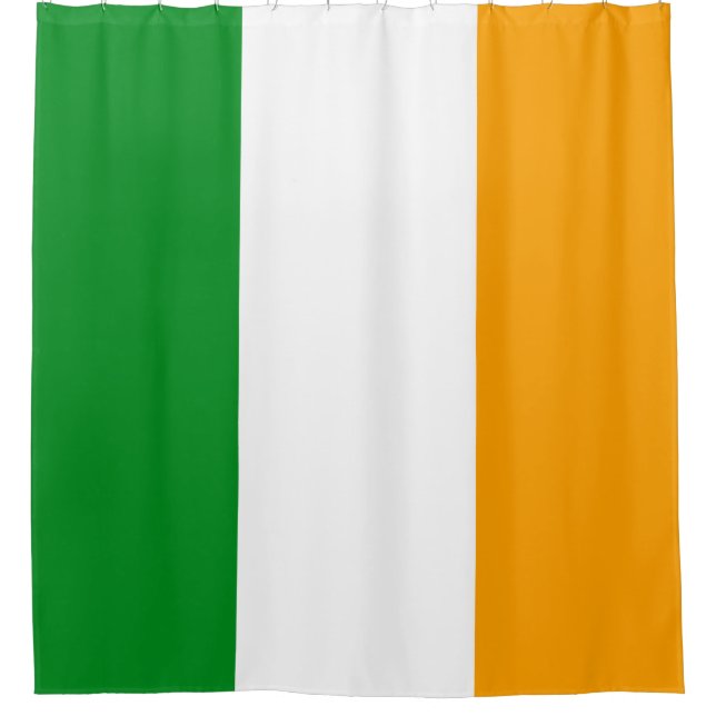 Rideaux De Douche Irlande Patriotique Tricolor Drapeau Orange Blanc  (Devant)