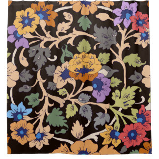 Rideaux De Douche Islamique Classique : Ornement Floral sans Seamles